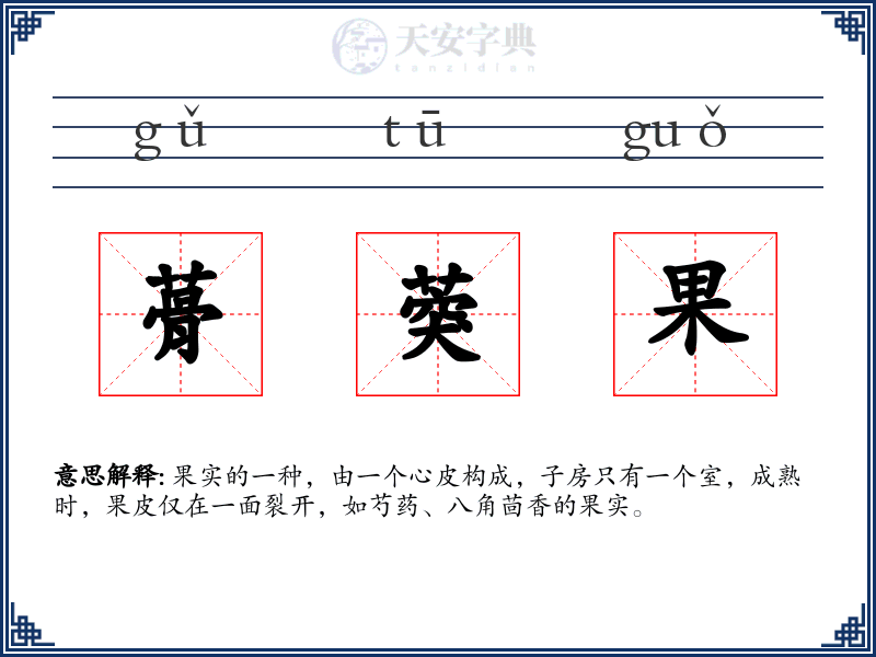蓇葖果