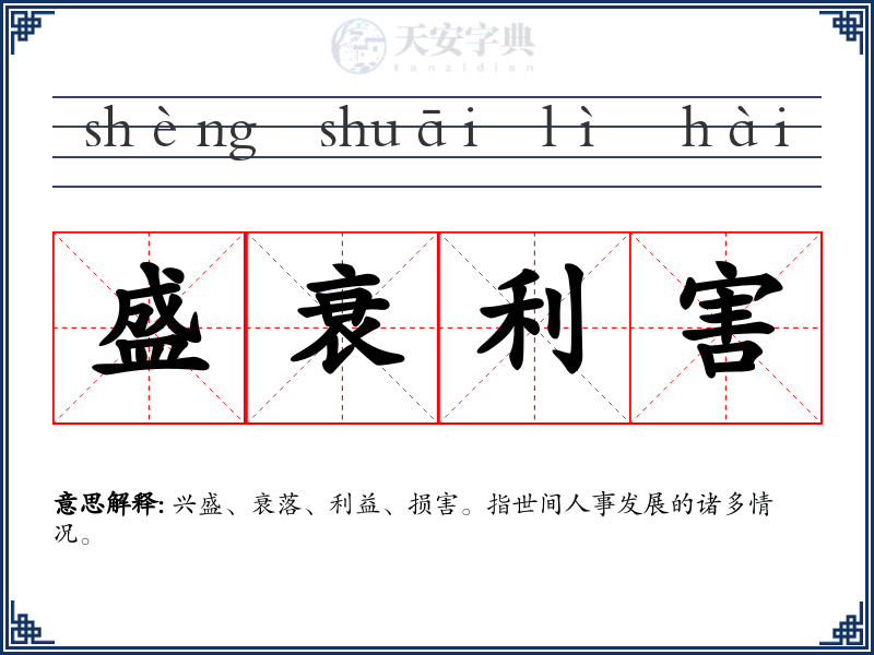 盛衰利害