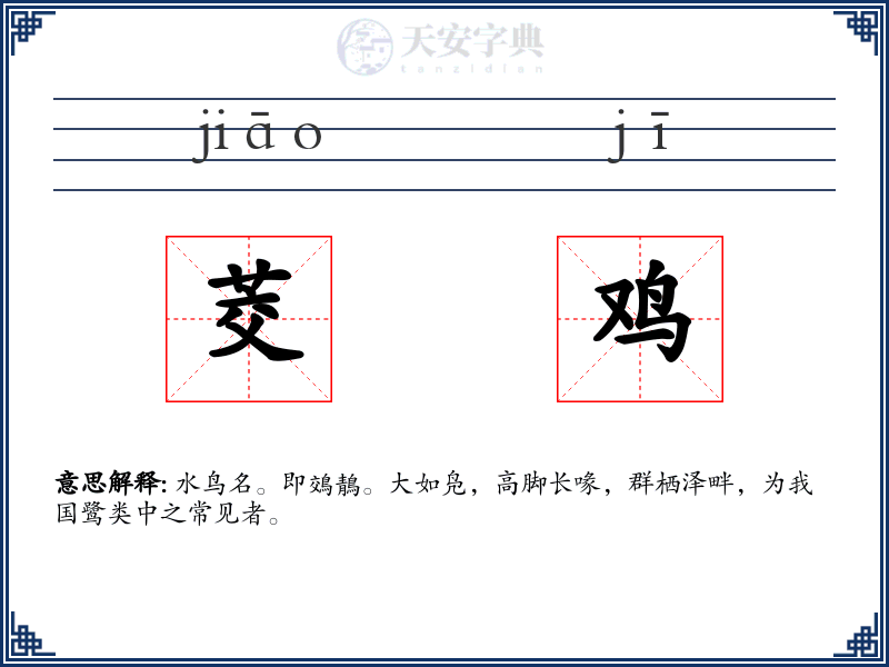 茭鸡