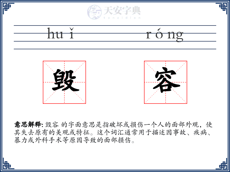 毁容