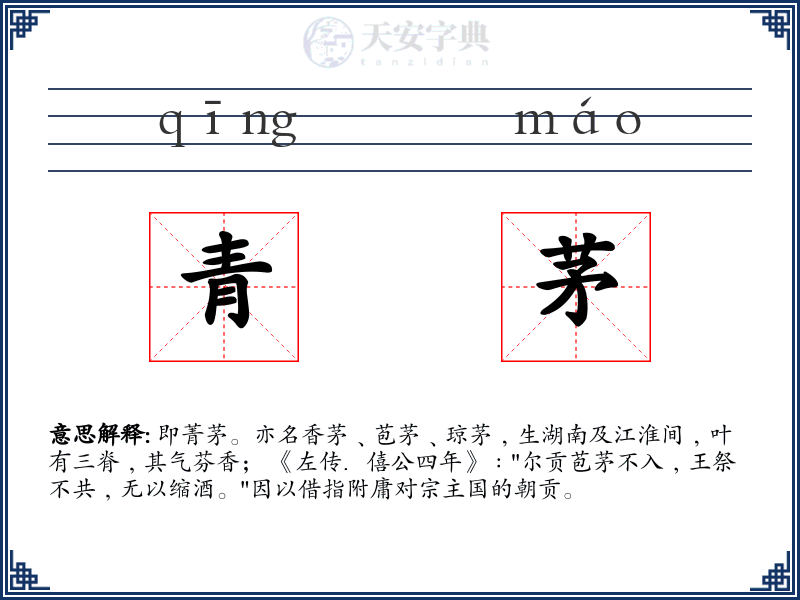 青茅
