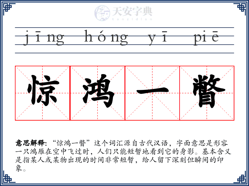 惊鸿一瞥
