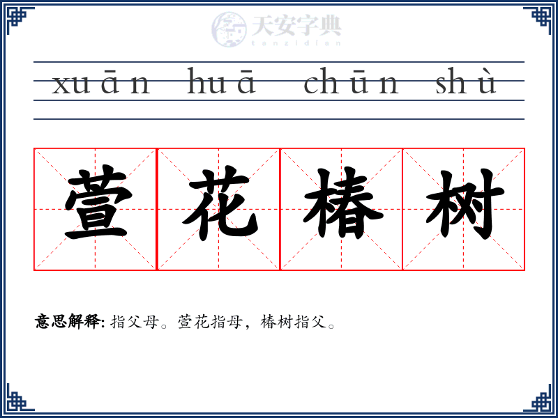 萱花椿树
