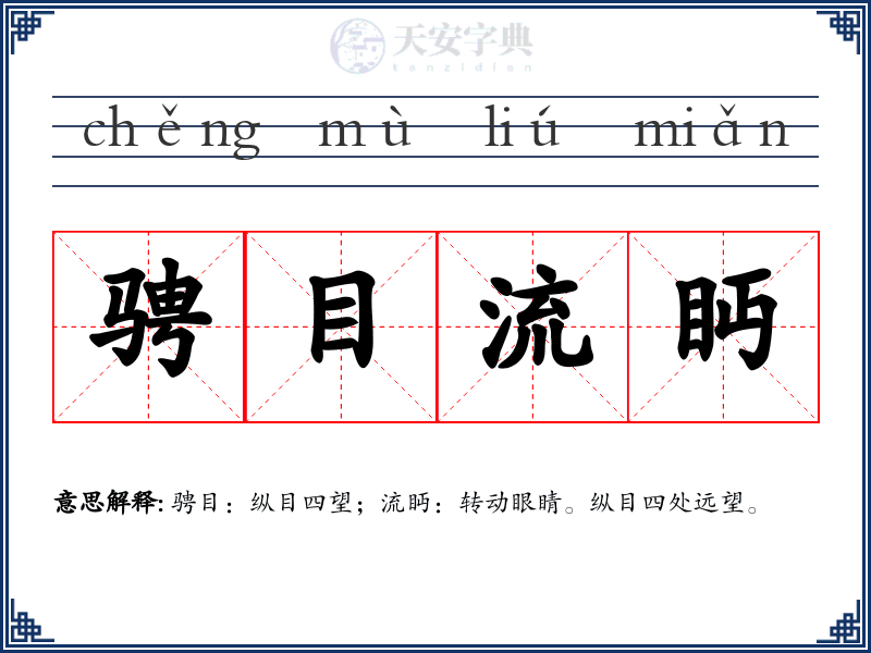 骋目流眄
