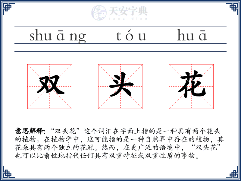 双头花