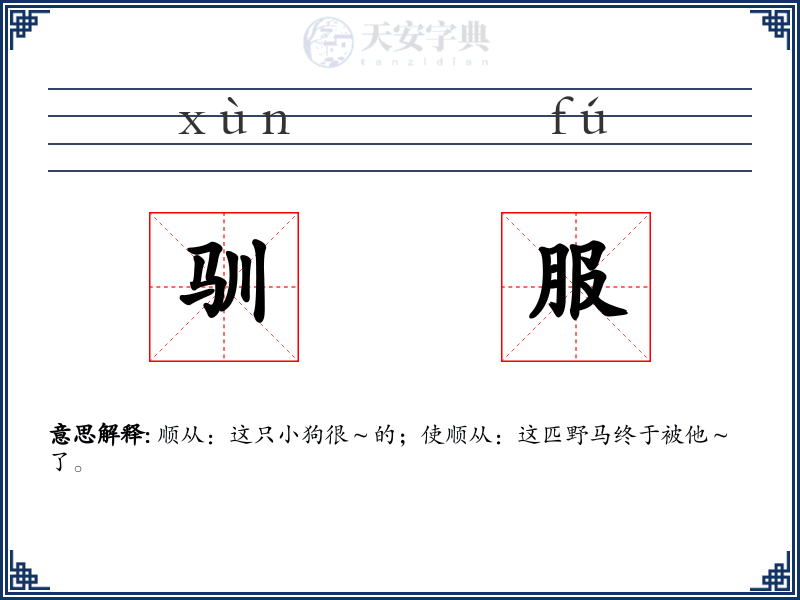 驯服