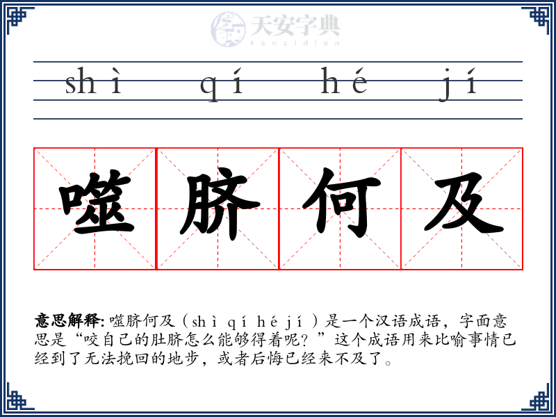 噬脐何及