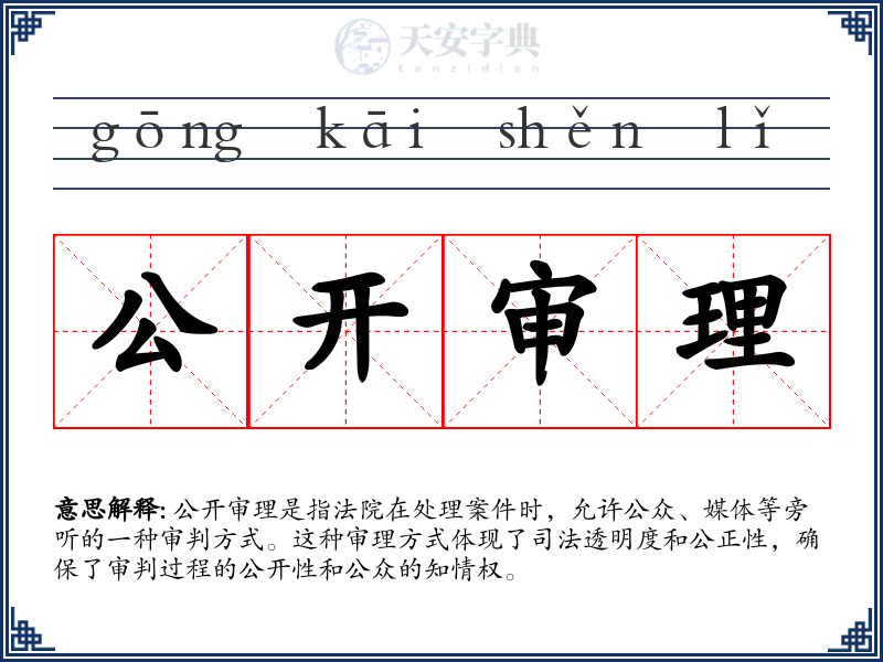公开审理