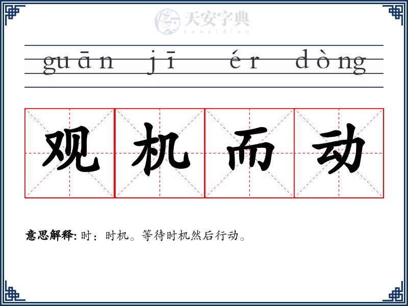 观机而动
