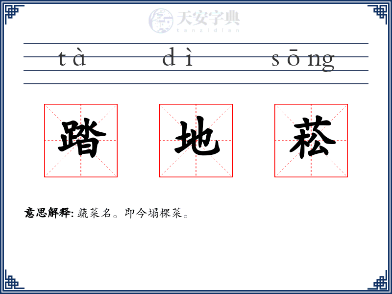 踏地菘