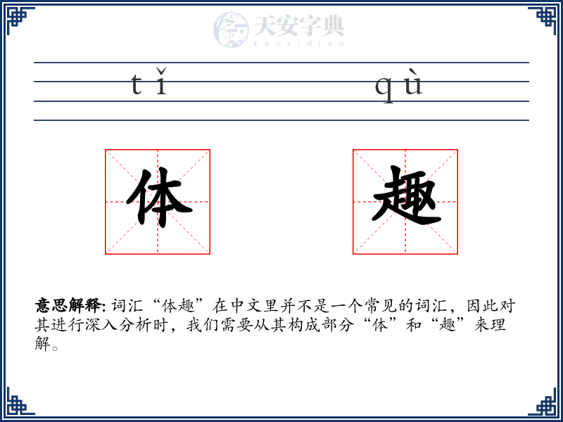 体趣