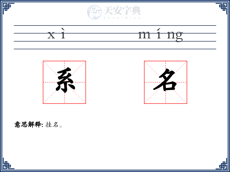 系名