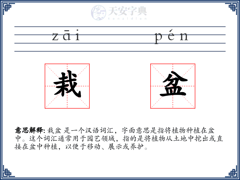 栽盆