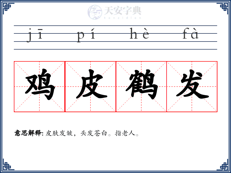 鸡皮鹤发