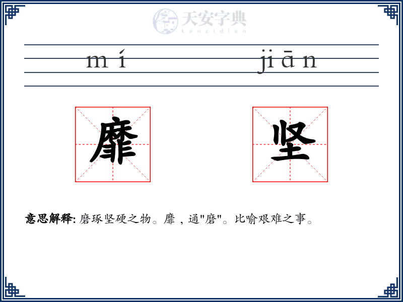 靡坚