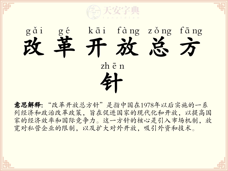 改革开放总方针