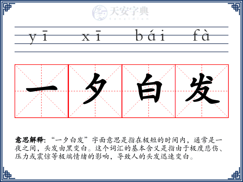 一夕白发