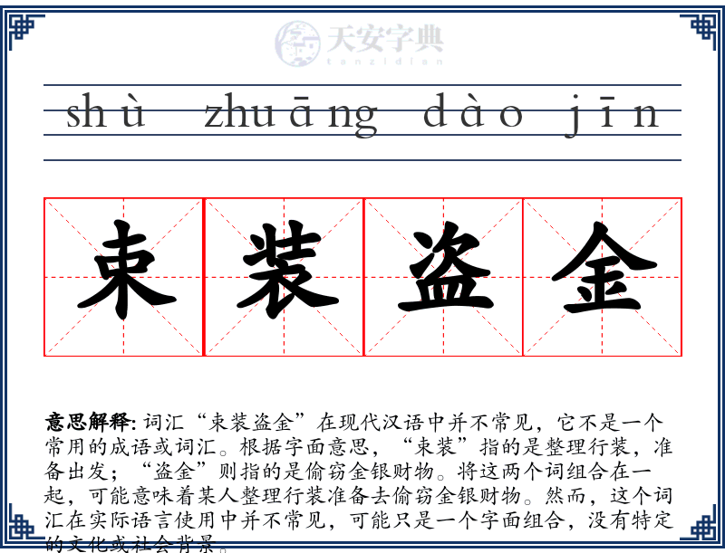 束装盗金