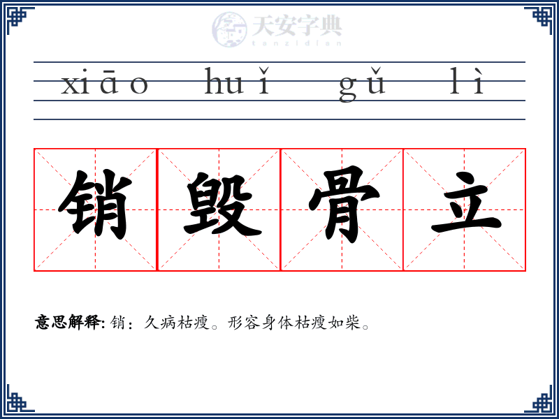 销毁骨立