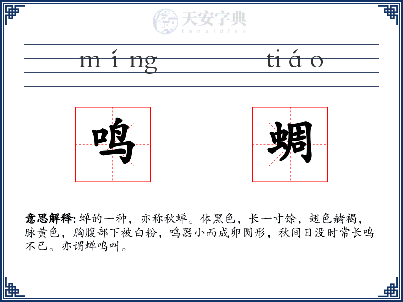 鸣蜩