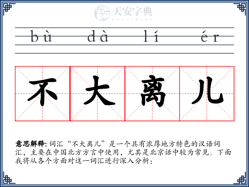 不大离儿