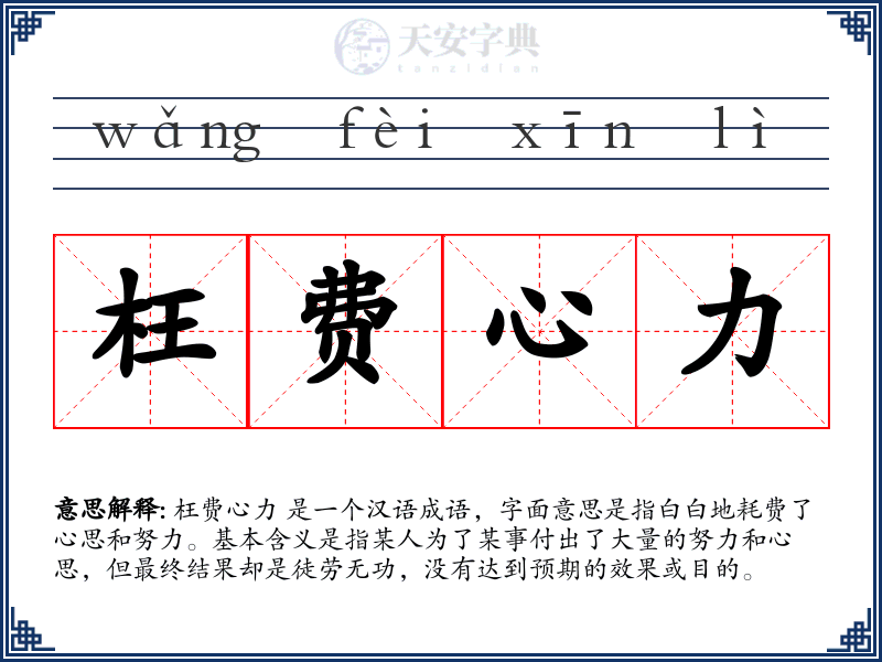枉费心力