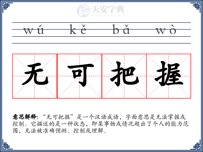 无可把握