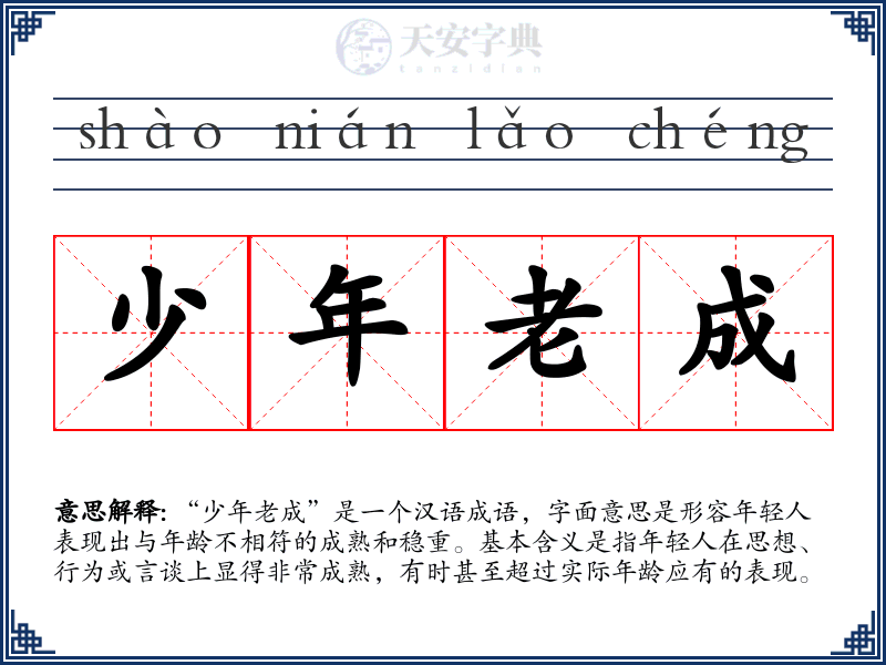 少年老成