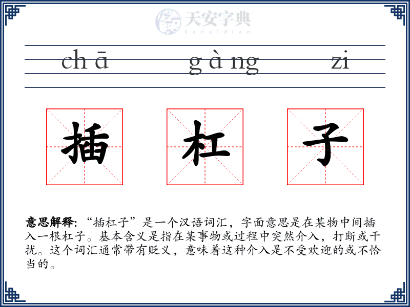 插杠子