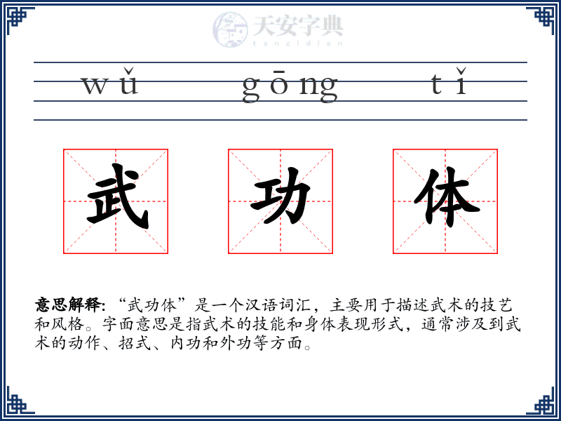 武功体
