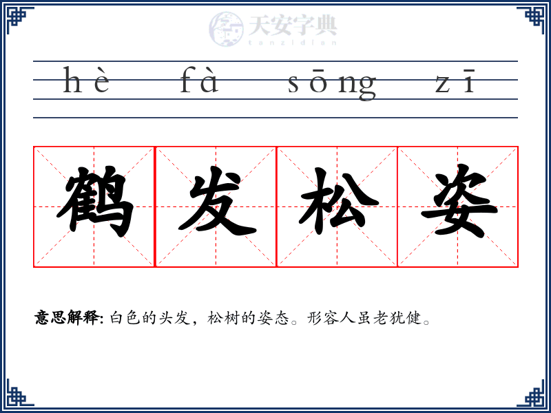 鹤发松姿