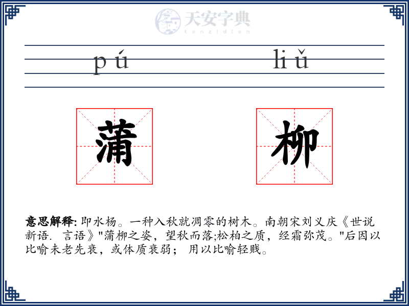 蒲柳