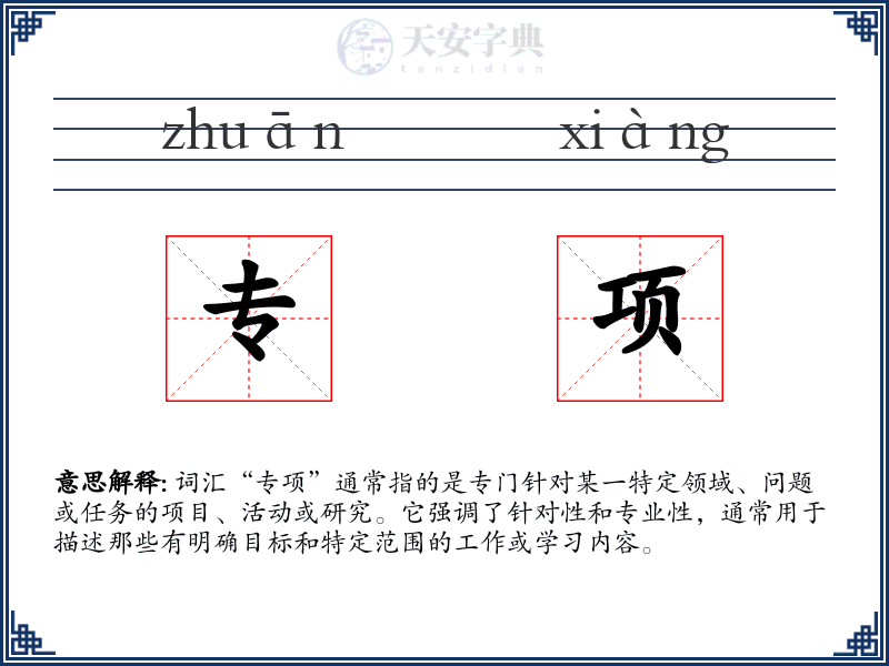 专项