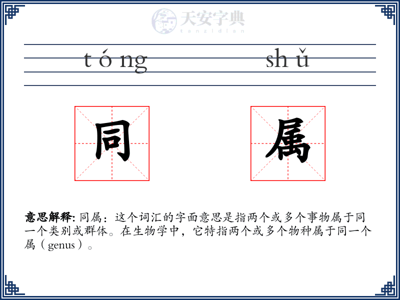 同属