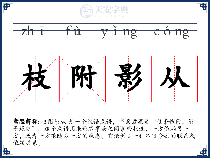 枝附影从