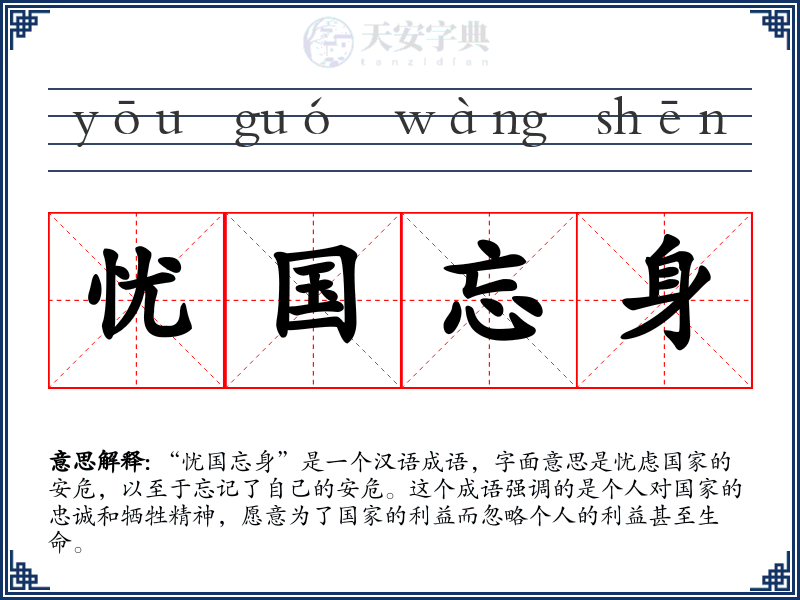 忧国忘身