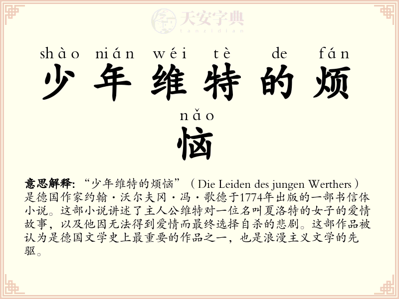 少年维特的烦恼