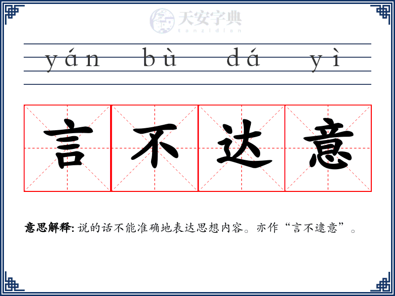 言不达意