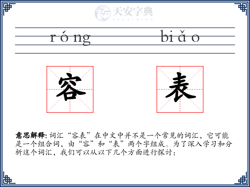 容表
