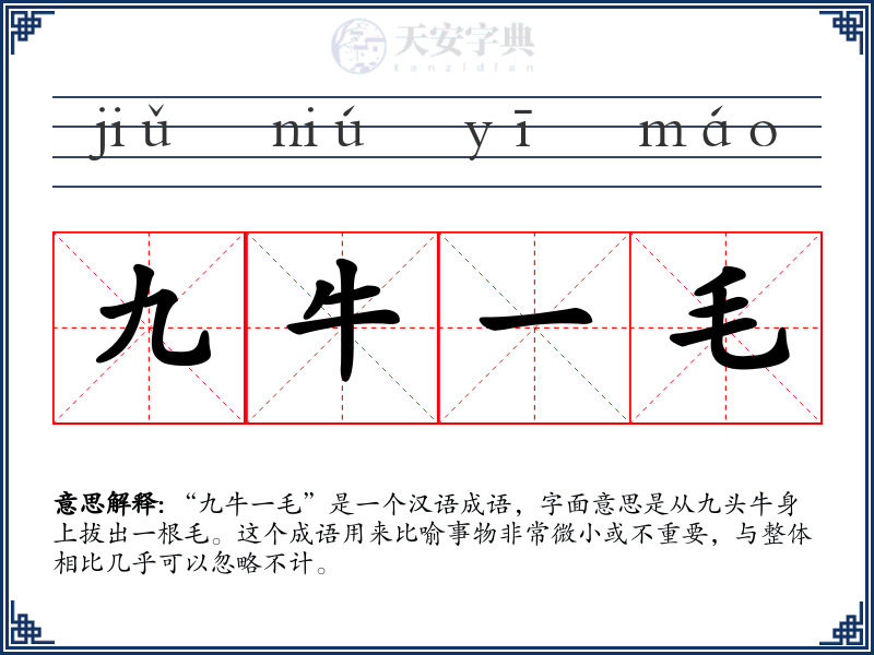 九牛一毛