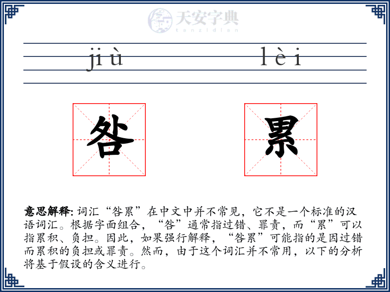 咎累