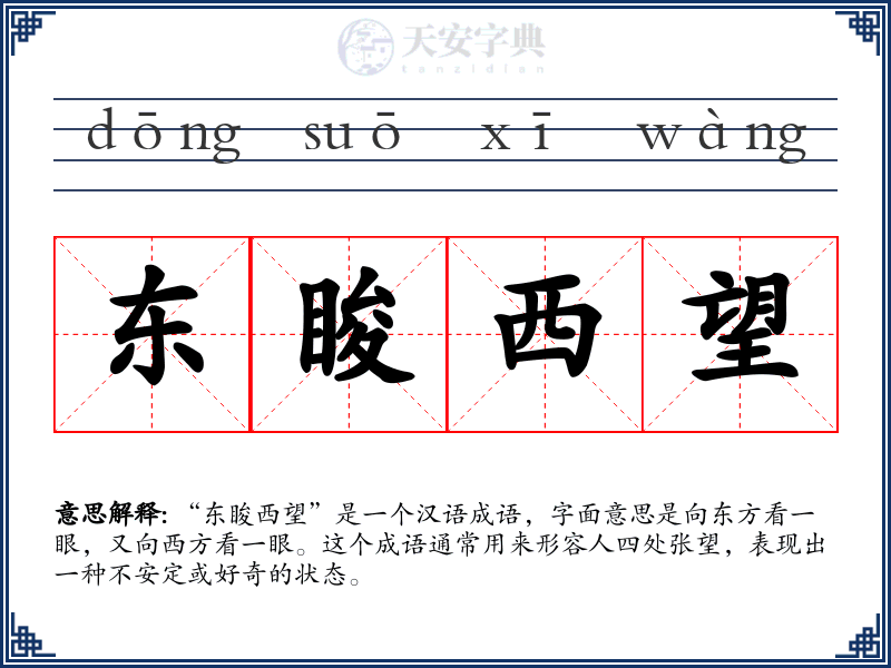 东睃西望