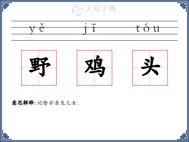 野鸡头