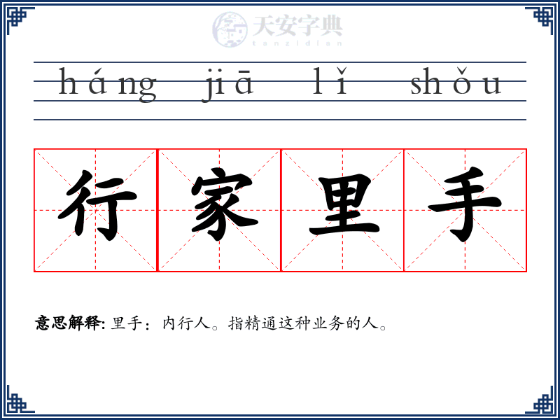 行家里手