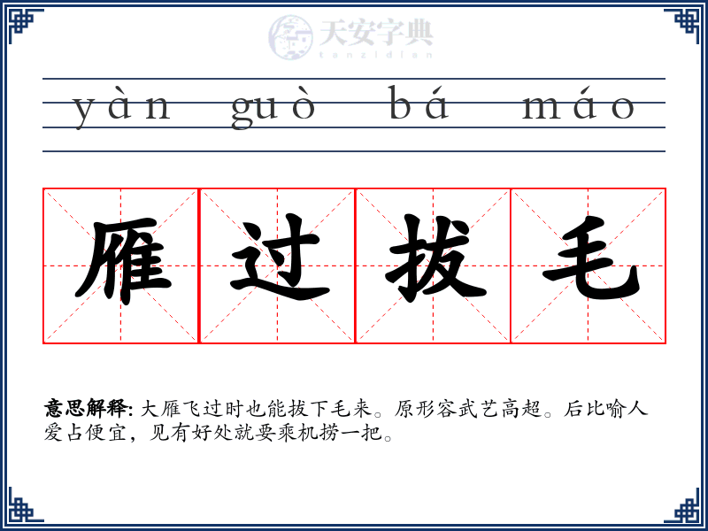 雁过拔毛