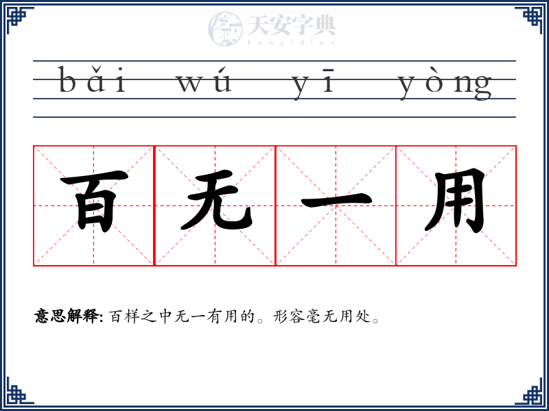 百无一用