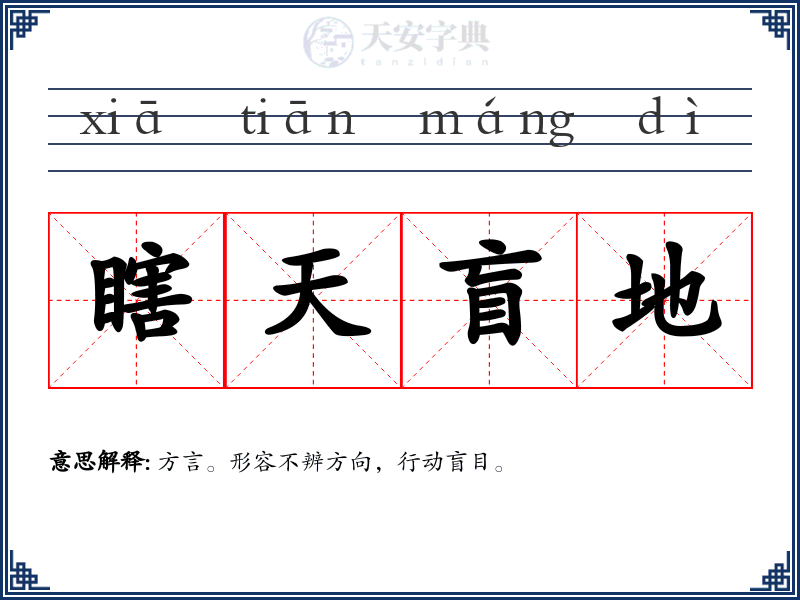 瞎天盲地