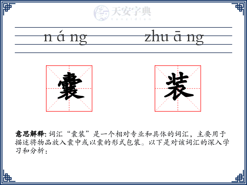 囊装