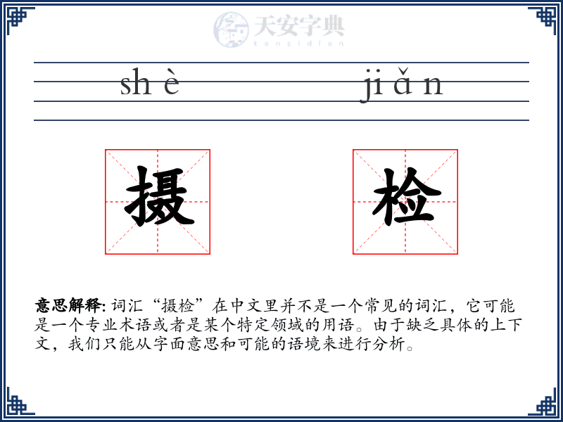摄检
