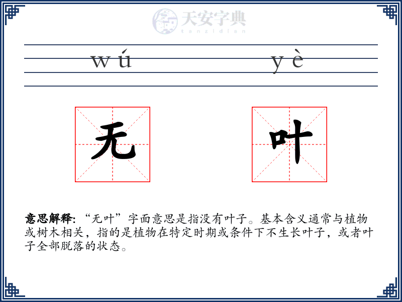 无叶